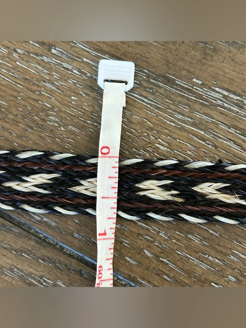 Brushy Creek Full Grain Cowhide Leather Horsehair Inlay Belt Girl’s Size 26  USA